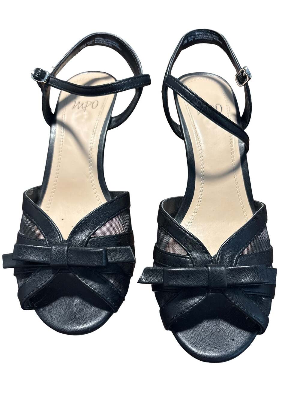 Impo Valeria Black Bow Ankle Strap Heels Size 8.5M
B06